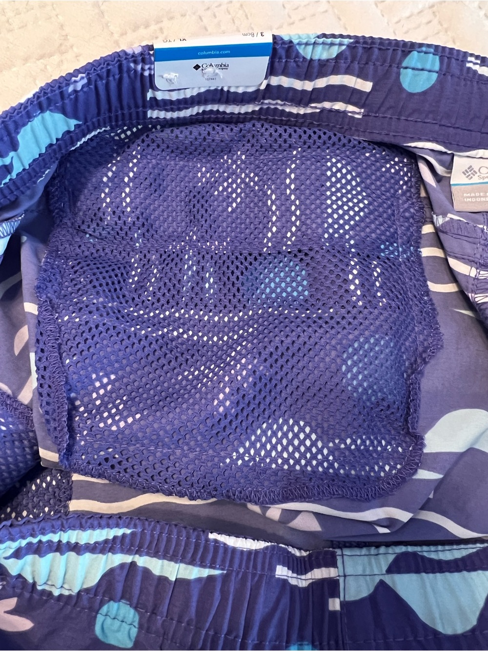 Columbia Sandy River II Printed Shorts NWT Purple Outdoor Hiking Size XL - Picture 7 of 8